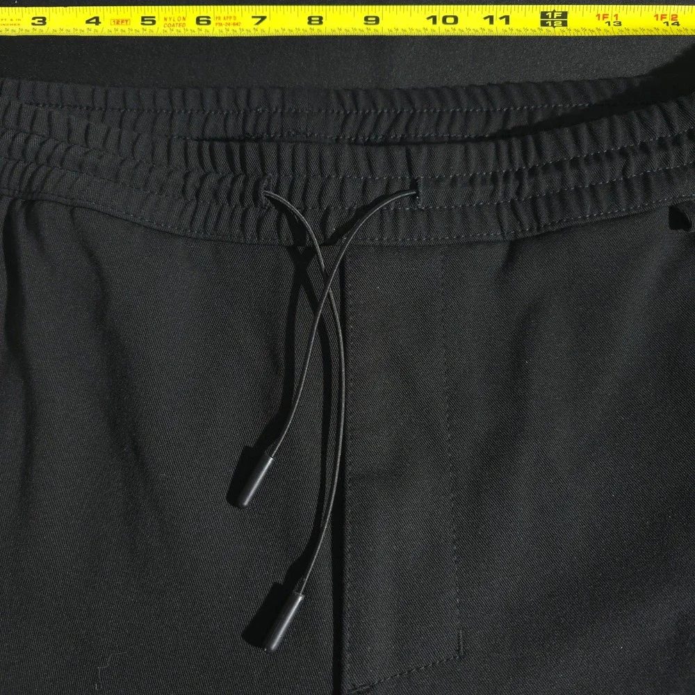 Zara Jogger Pants Mens L Black Solid Drawstring Lounge Activewear Casual Solid